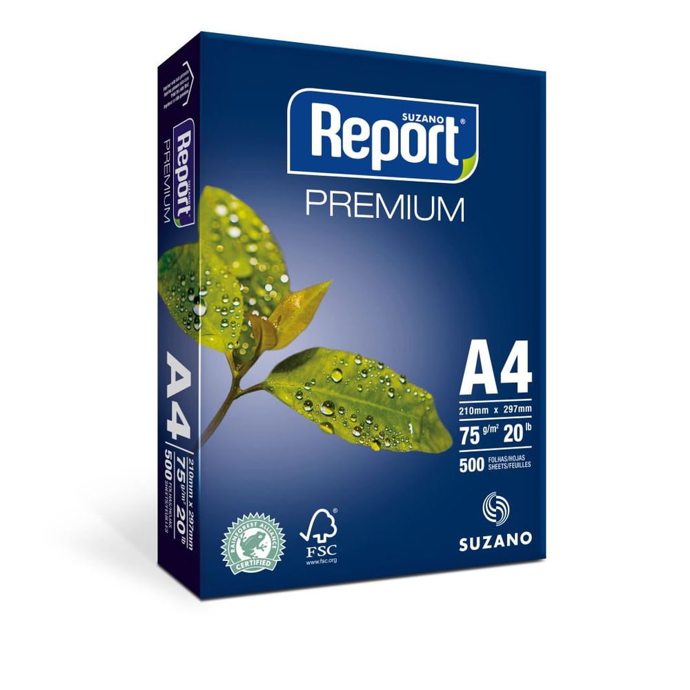 Resma De Papel A4 Suzano Report Premium Ibyte Atacado 2236