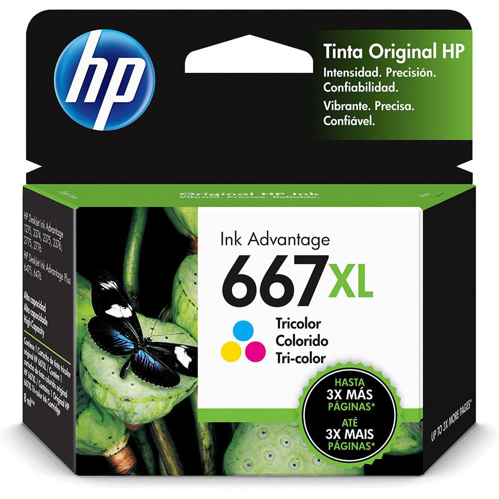 Cartucho HP 667XL Colorido 3YM80AL Advantage CDFORTALEZA3